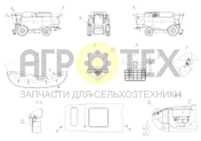 Чертеж Установка светосигнальных приборов (142.10.17.000А-02)